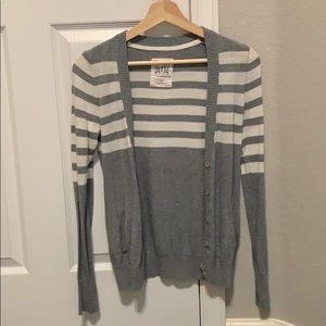 Grey and white cardigan